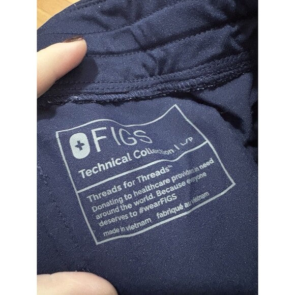 FIGS Size L/P Zamora Jogger Scrub Pants Navy Blue - Picture 6 of 7